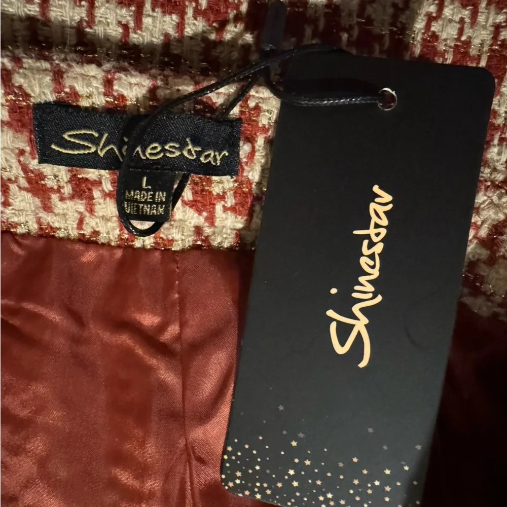 NWT Shinestar Burgandy and Cream Mini Skort - Picture 6 of 7